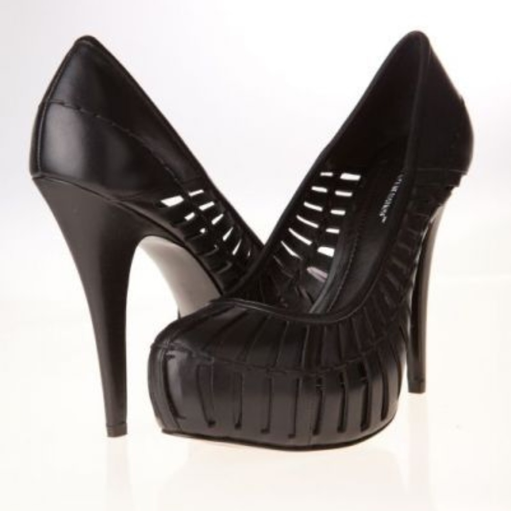 BCBGeneration Estrella Black Cutout Pumps